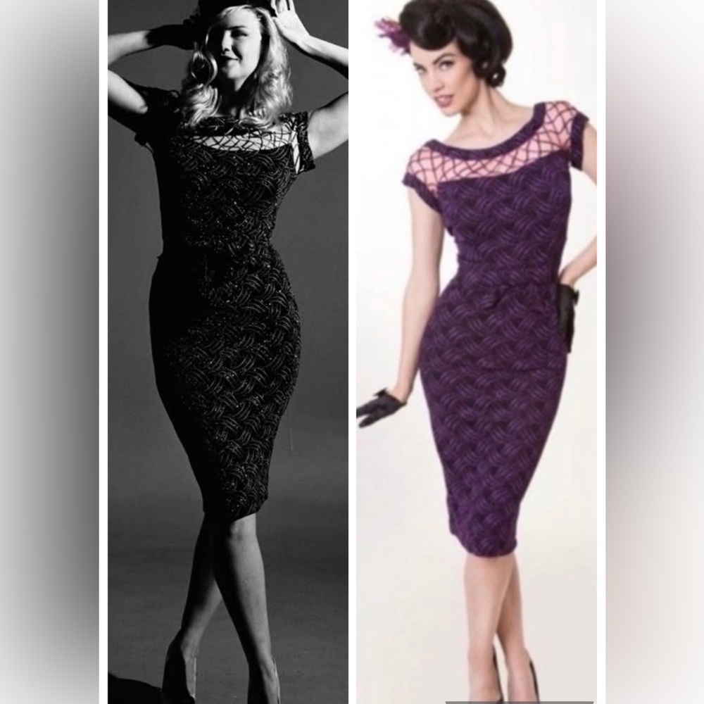 TEMPEST‎ STORM TATYANA XS Sparkle Pinup Retro Dress stop staring wiggle vintage